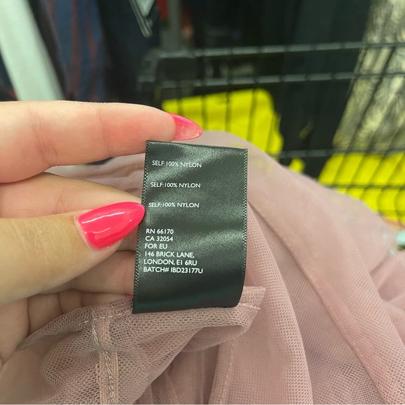 Urban Outfitters Aida Sheer Mesh Tulle Ruffle Midi Dress Sz XS - Picture 12 of 12